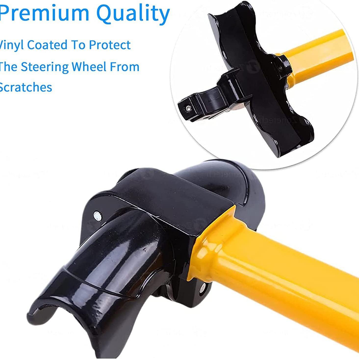 Universal Adjustable B<i></i>aseball Shaped Steel Automotive Safety Steering Wheel Lock for Abarth 124 Spid